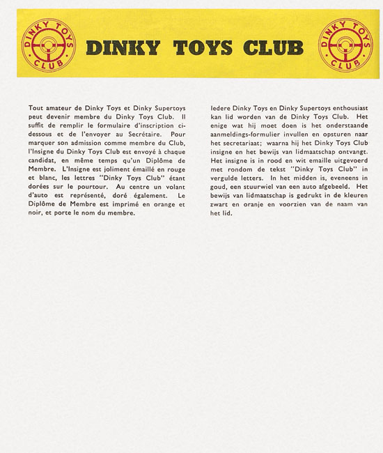 Dinky Toys Katalog 1957, Dinky Supertoys 1957