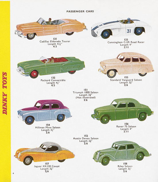 Dinky Toys Katalog 1958, Dinky Supertoys 1958