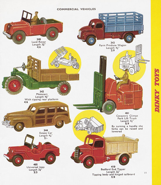 Dinky Toys Katalog 1958, Dinky Supertoys 1958