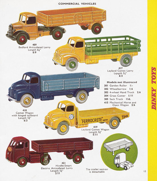 Dinky Toys Katalog 1958, Dinky Supertoys 1958