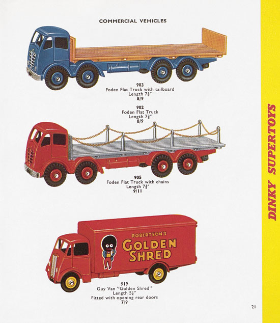 Dinky Toys Katalog 1958, Dinky Supertoys 1958