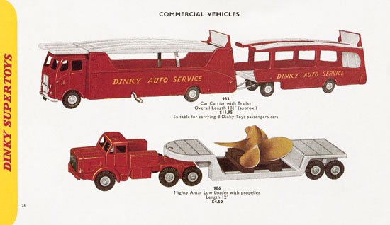 Dinky Toys Katalog 1959, Dinky Supertoys 1959