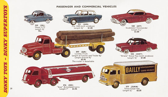 Dinky Toys Katalog 1959, Dinky Supertoys 1959