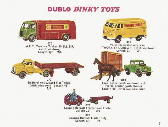 Dinky Toys Katalog 1960