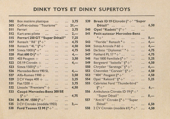 Dinky Toys Katalog 1963 Reedition Atlas 2013