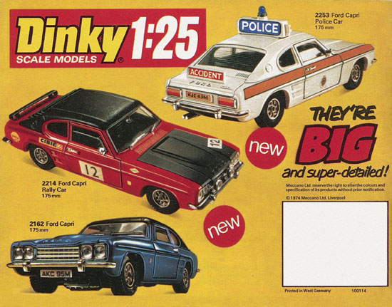 Dinky Toys Katalog 1974, Dinky catalog 1974