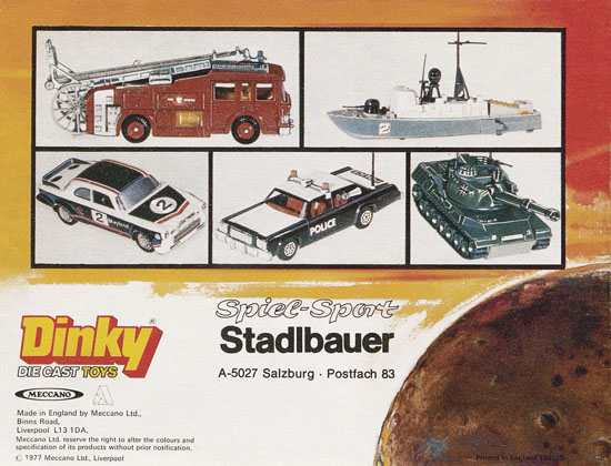 Dinky Toys Katalog 1977, Dinky Supertoys 1977