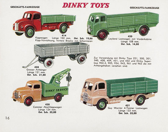 Dinky Toys Katalog Austria ca. 1960