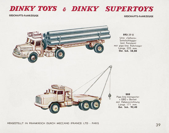 Dinky Toys Katalog Austria ca. 1960