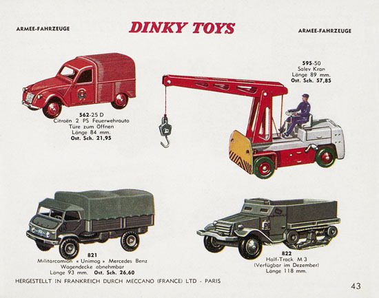 Dinky Toys Katalog Austria ca. 1960