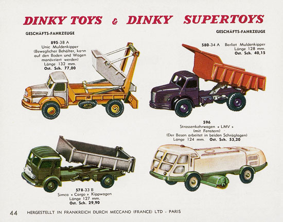 Dinky Toys Katalog Austria ca. 1960