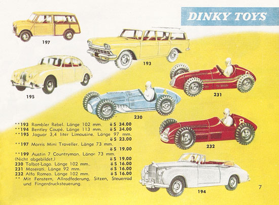 Dinky Toys Katalog Austria 1961