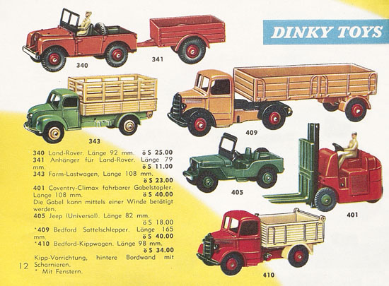 Dinky Toys Katalog Austria 1961