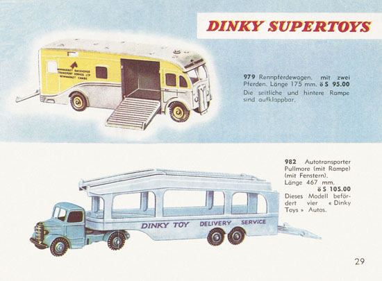 Dinky Toys Katalog Austria 1961