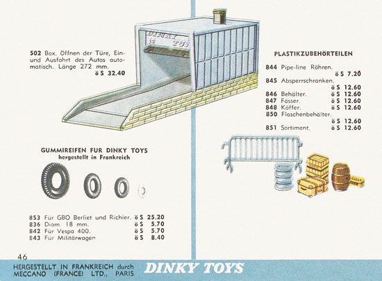 Dinky Toys Katalog Austria 1961