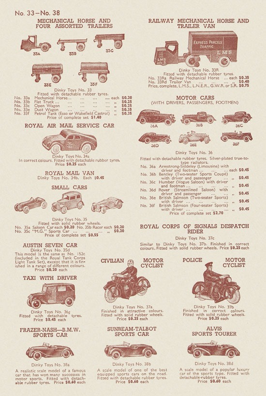 Dinky Toys catalog 1941