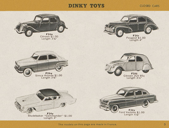 Dinky Toys catalogue 1957