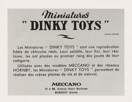 Dinky Toys catalogue 1953