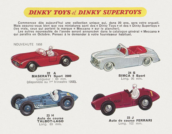 Dinky Toys catalogue 1958