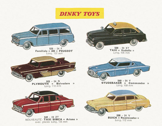 Dinky Toys et Dinky Supertoys catalogue 1959