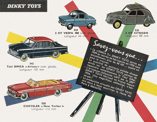 Dinky Toys et Dinky Supertoys catalogue 1960