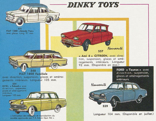 Dinky Toys et Dinky Supertoys catalogue 1962