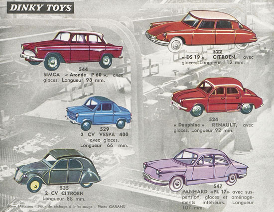 Dinky Toys et Dinky Supertoys catalogue 1962