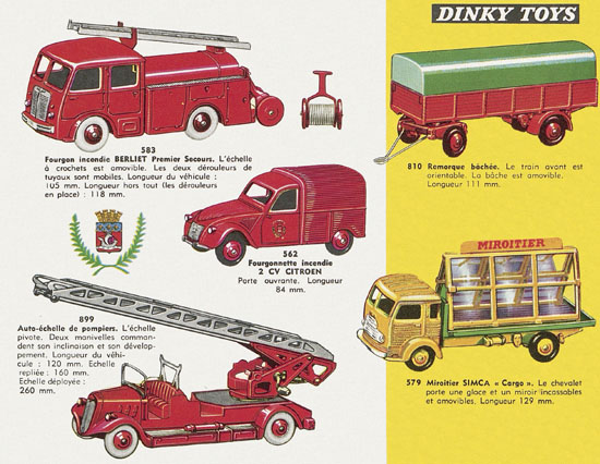 Dinky Toys et Dinky Supertoys catalogue 1962