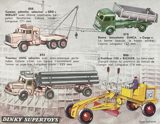 Dinky Toys et Dinky Supertoys catalogue 1962