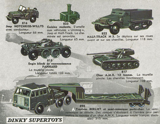 Dinky Toys et Dinky Supertoys catalogue 1962