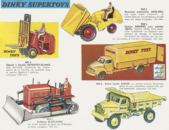 Dinky Toys et Dinky Supertoys catalogue 1962