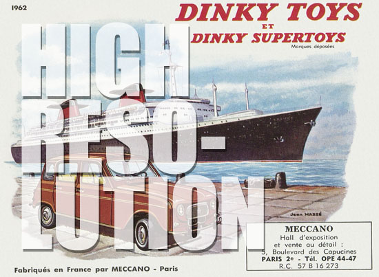 Dinky Toys et Dinky Supertoys catalogue 1962