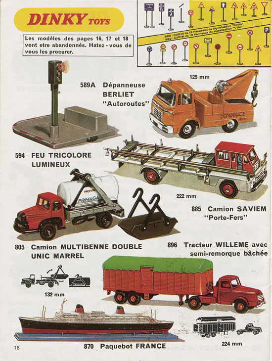 Dinky Toys catalogue France 1971