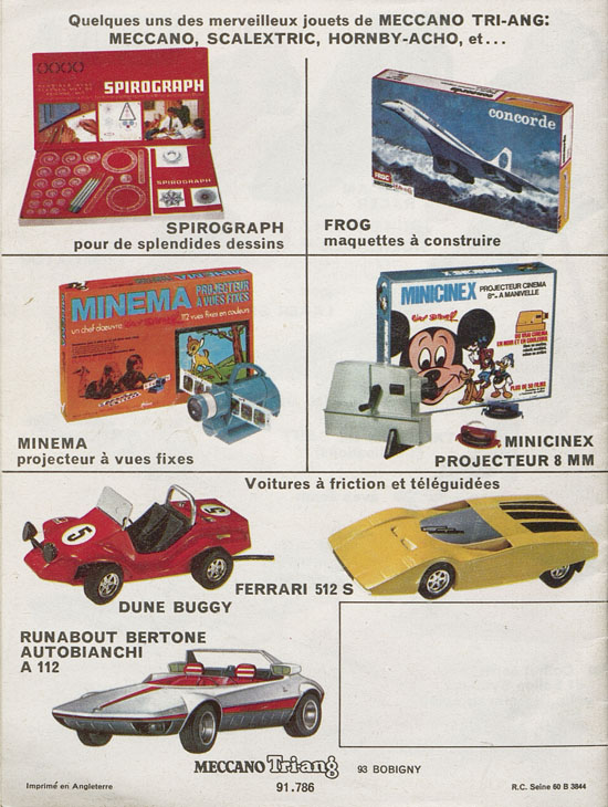 Dinky Toys catalogue France 1971