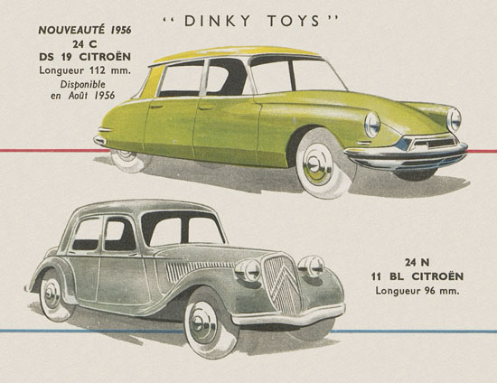 Dinky Toys catalogue Avril 1956