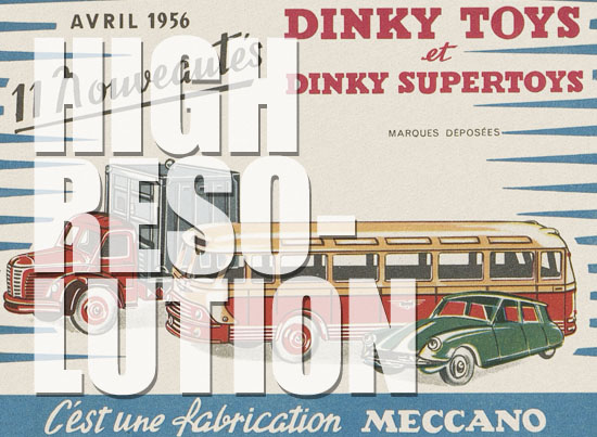 Dinky Toys catalogue Avril 1956