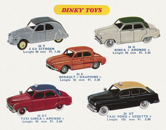 Dinky Toys et Dinky Supertoys Hollande 1958