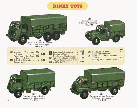 Dinky Toys Katalog 1955, Dinky Supertoys 1955