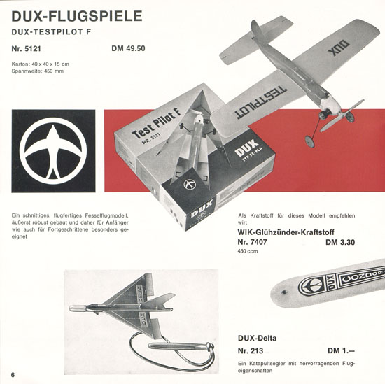 DUX Modellbau Katalog 1964