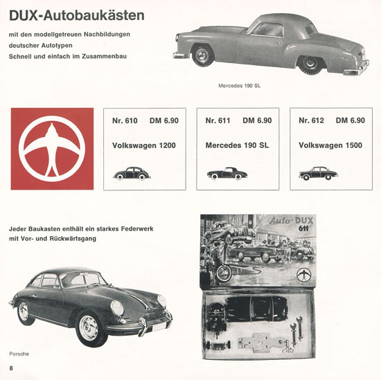 DUX Modellbau Katalog 1964