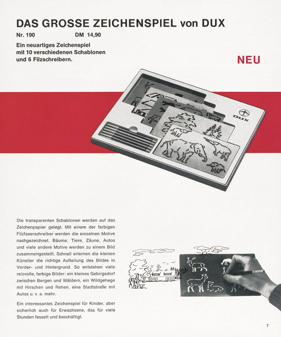 DUX Modellbau Katalog 1971