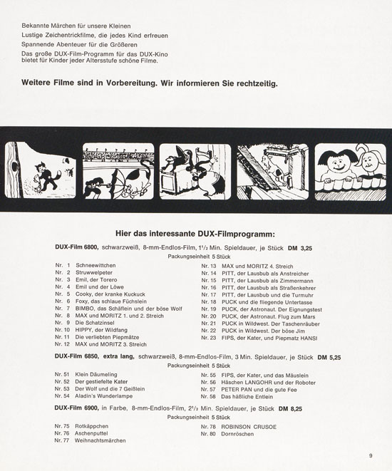 DUX Modellbau Katalog 1971