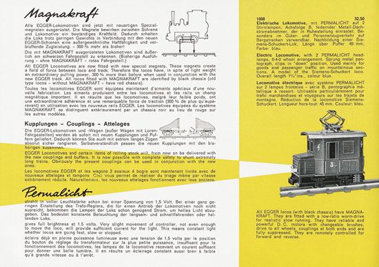 Egger-Bahn Neuheiten 1966