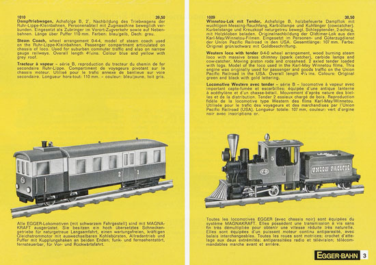 Egger-Bahn Neuheiten 1966