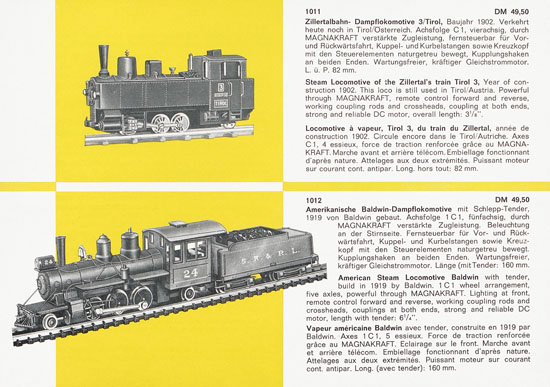 Egger-Bahn Neuheiten 1967