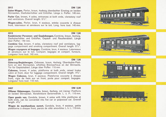 Egger-Bahn Neuheiten 1967