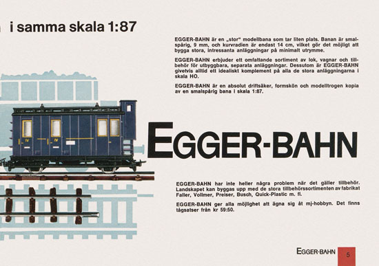 Egger-Bahn Katalog Sverige 1966-1967