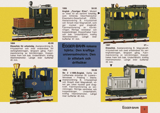 Egger-Bahn Katalog Sverige 1966-1967