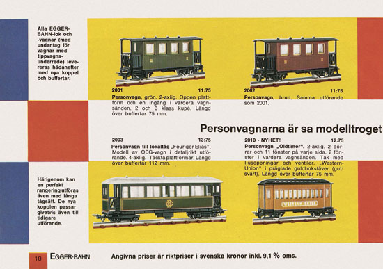 Egger-Bahn Katalog Sverige 1966-1967