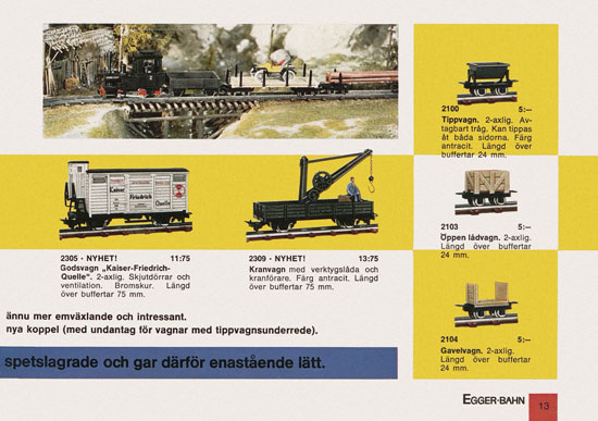 Egger-Bahn Katalog Sverige 1966-1967